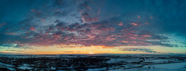 Subdued Sunset, Strathmore, AB, 2023-01-24