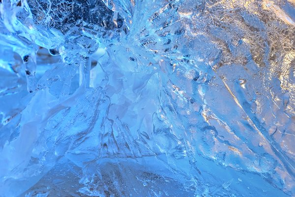 Abstract Ice Sculpture, My Back Deck, Strathmore, Alberta, 2023-03-18