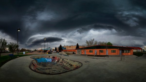Darkness Encroaches, Skate Park, Strathmore, Alberta. 2023-05-11