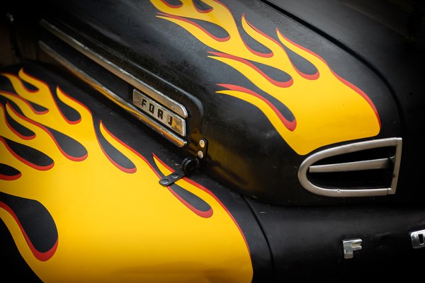 Hot Stuff, Classic Ford Truck, Morrin, Alberta. 2023-05-20