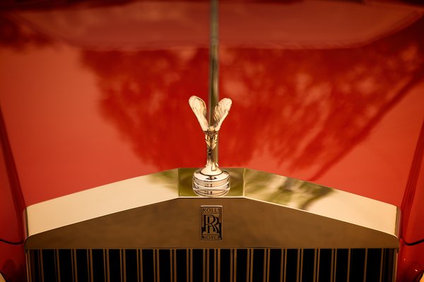 Hood Ornament, Rolls Royce Corniche, Morrin, Alberta. 2023-05-20