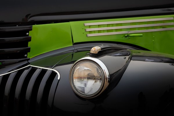 Black & Green Classic Chevy Truck Lines, Morrin, Alberta. 2023-05-20