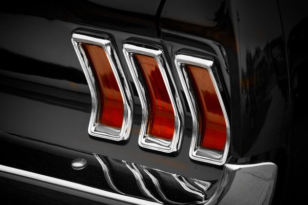 Tail Light, Classic Ford Mustang, Morrin, Alberta. 2023-05-20