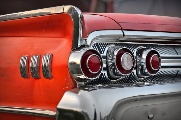 Mercury Montery Tail Lights, Strathmore, Alberta, 2023-08-16
