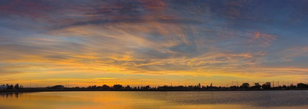 Panoramic Sunset, Greater Pond, Gray Park, Strathmore, Alberta, 2023-09-25