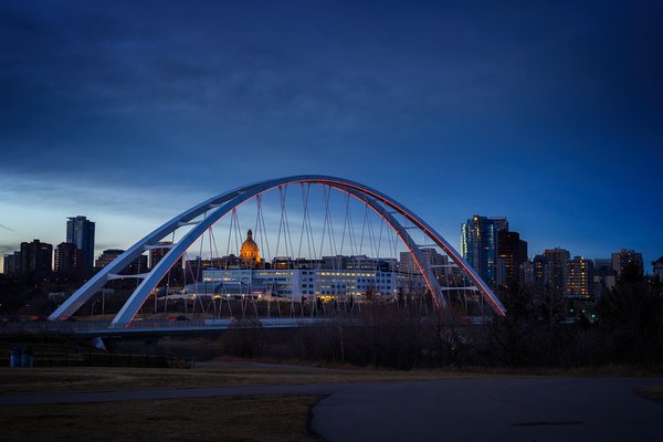 Losing the Light, Walterdale Bridge, Edmonton, AB, 2023-11-11