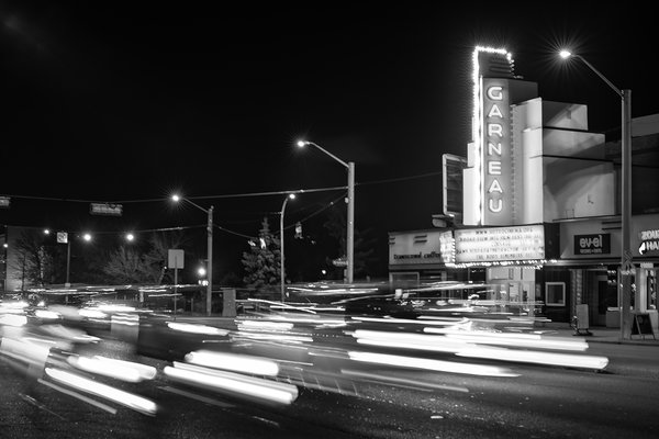 Garneau Theature (Ilford Pan-F 50), Old Strathcona, Edmonton, AB, 2023-11-11