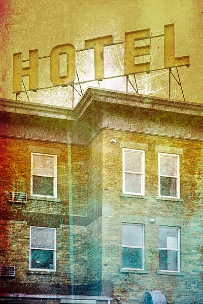Imperial Hotel Sign (Distressed), Bassano, AB, 2023-11-15