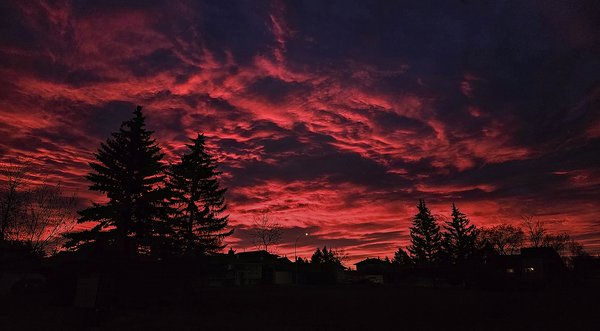Sunrise over Thornbriar Green, Strathmore, AB, 2023-11-21