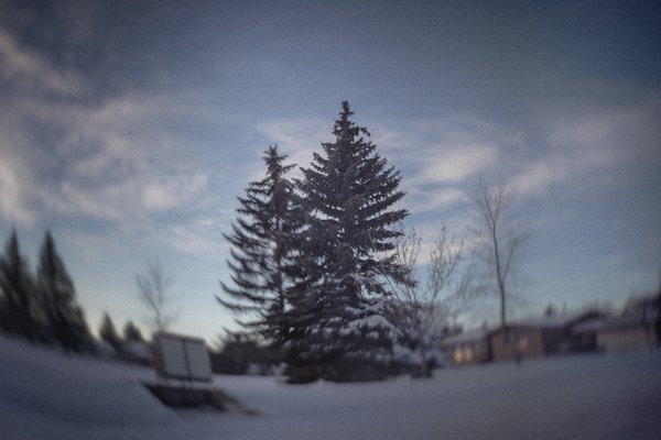 Winter Reflections, Thornbriar Green, Strathmore, Alberta. 2023-12-11