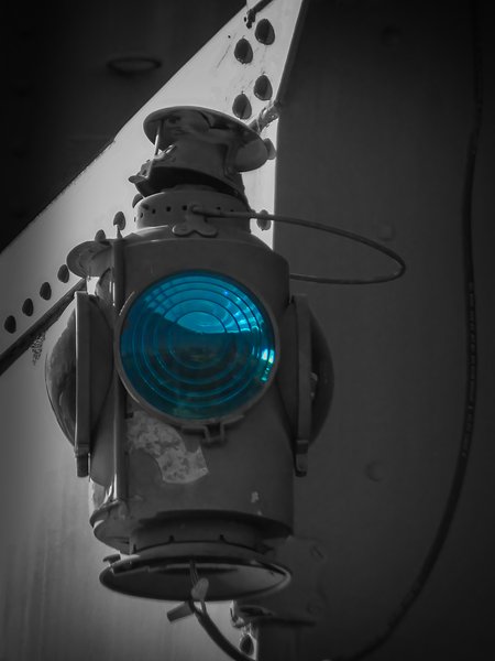 Vintage lamp, Old Caboose, Strathmore, Alberta, 2024-03-08