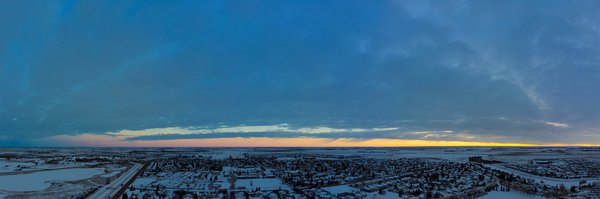 There's no harm in looking back, 100m above Thornbriar Green, Strathmore, Alberta, 2024-02-11