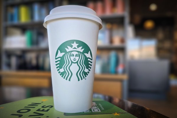 Cup of capitalism, Starbucks, Chestermere, Alberta, 2024-02-19