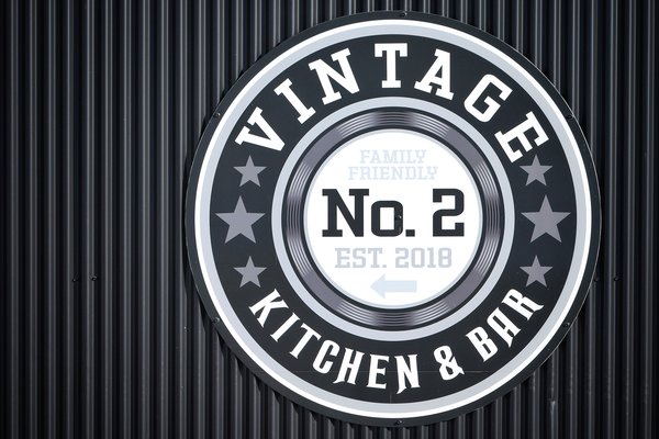 Vintage No. 2 Kitchen and Grill Signage, Drumheller, Alberta, 2024-02-21