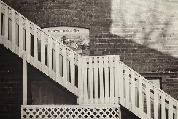 Side stairway, Drumheller, Alberta, 2024-02-21