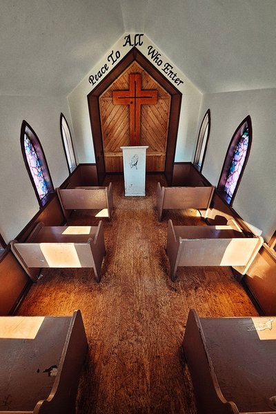 The Little Church,Interior, Drumheller, Alberta, 2024-02-21a