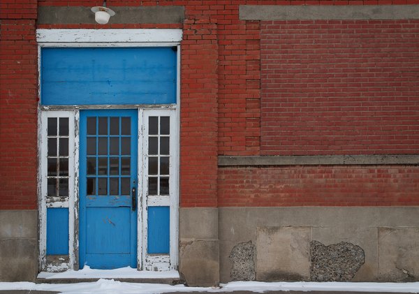 Blue Door 01, Blackie, Alberta, 2024-03-05