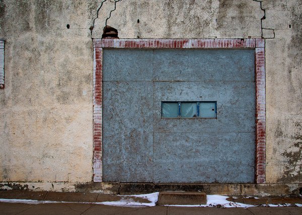 Garage Door, Horizontal, Blackie, Alberta, 2024-03-05