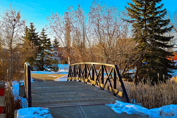 Walking bridge, Telford Lake, Leduc, Alberta 2024-03-10