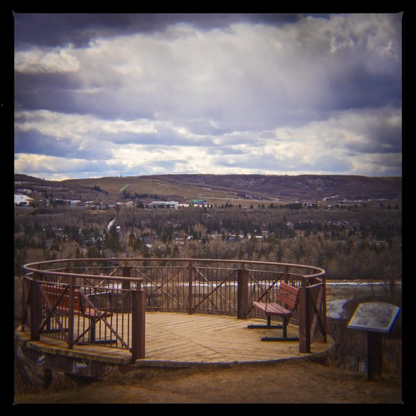 Canada Olympic Park lookout, Bowmont Park, Calgary, AB, 2024-04-12
