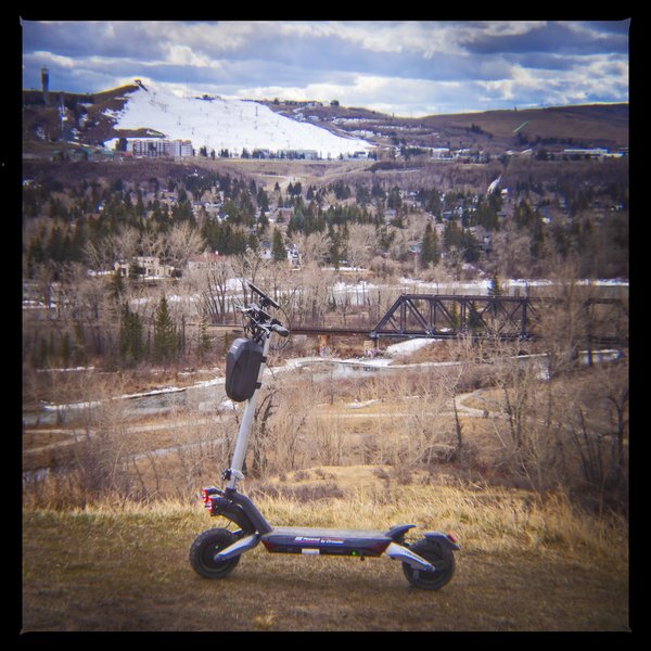 Have scooter will travel, Bowmont Park, Calgary, AB, 2024-04-12