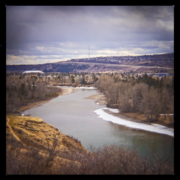 The Bow is running low, Bowmont Park, Calgary, AB, 2024-04-12