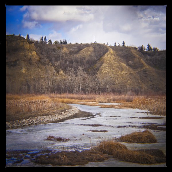 View from the boardwalk 01, Bowmont Park, Calgary, AB, 2024-04-12