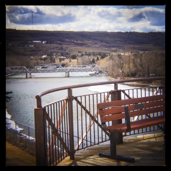 Shouldice Bridge Overlook, Bowmont Park, Calgary, AB, 2024-04-12