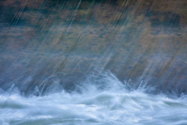 Water runs downhill 02, Carseland Weir, AB, 2024-04-11