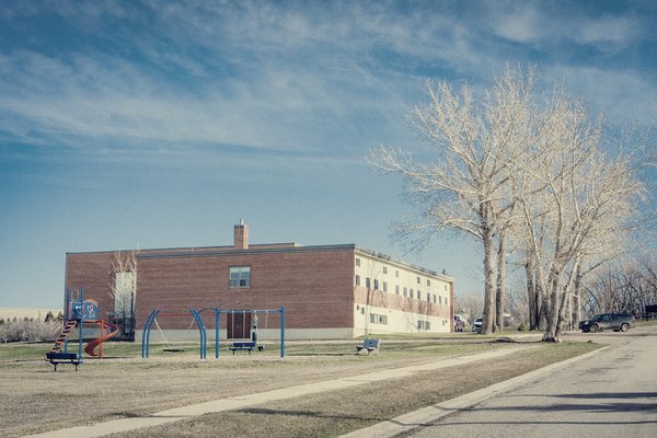 School turned community center, Cluny, AB, 2024-04-13