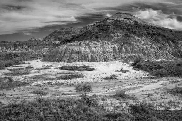Martian landscape, Dinosaur Provincial Park, AB, 2024-04-13
