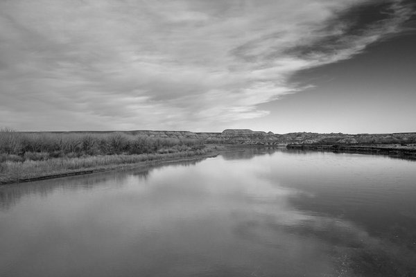 Skylife Reflected, Newell County No. 4, AB, 2024-04-13 (B&W)