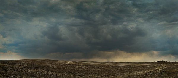 Heading into the next squall, Hwy 817, West of Hanna, Alberta, 2024-05-19