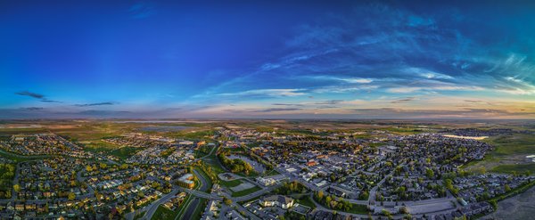 Dusk, Looking Southwest, Strathmore, AB, 2024-05-24