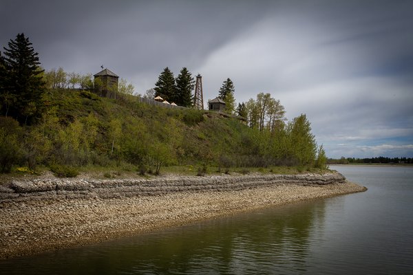 Glenmore reservoir is down, Heritage Park, Calgary, AB, 2024-05-25
