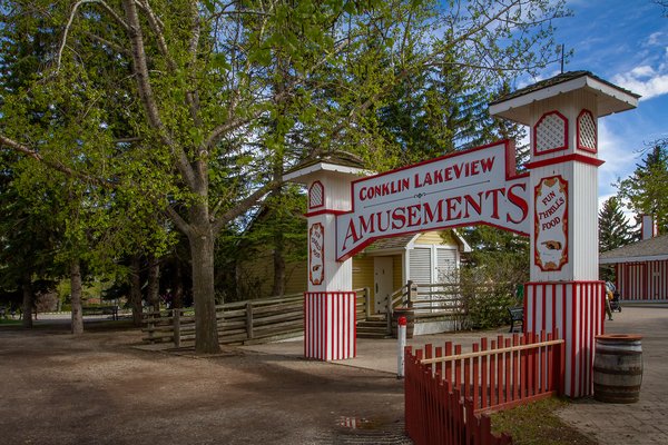 Conklin Lakeview Amusements Entrance, Heritage Park, Calgary, AB, 2024-05-25