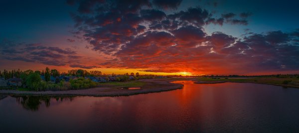 Fire in the hole, Lower Gray Pond, Strathmore, AB, 2024-05-30
