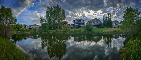 That pond, Hillview Estates, Strathmore, AB, 2024-06-14
