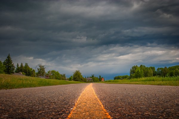 Heading south, Strath Path on Thomas Drive, Strathmore, AB, 2024-06-16