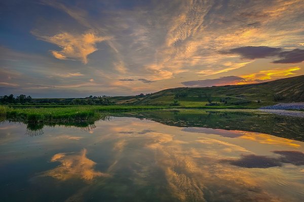 Sunset, Johnson's Island, AB, 2024-07-17