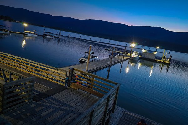 Lots of parking, Salmon Arm Wharf, Salmon Arm, BC, 2024-07-13