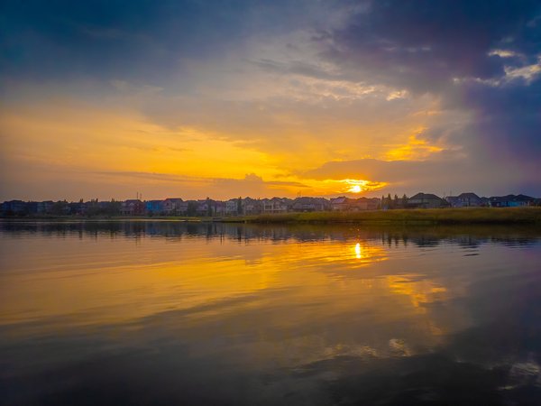 Sunset on the lake 01, Chestermere Lake, Chestermere, AB, 2024-08-16