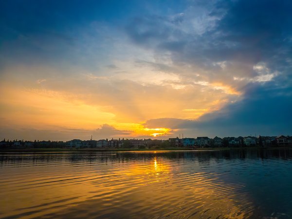 Sunset on the lake 02, Chestermere Lake, Chestermere, AB, 2024-08-16