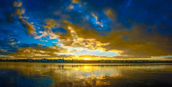Last rays of the day, Panoramic Sunset, Chestermere Lake, Chestermere, AB, 2024-08-25