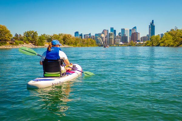 Downtown girl, Bow River Float, Calgary, AB, 2024-08-31
