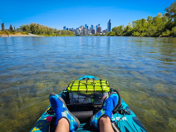 Aimed downtown, Bow River Float, Calgary, AB, 2024-08-31