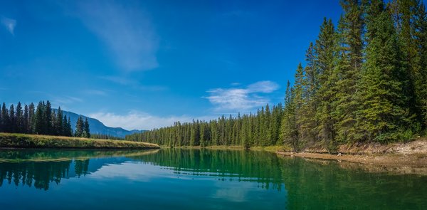 Panoramic 05, Two Jack Lake, Banff National Park, Alberta, 2024-09-02