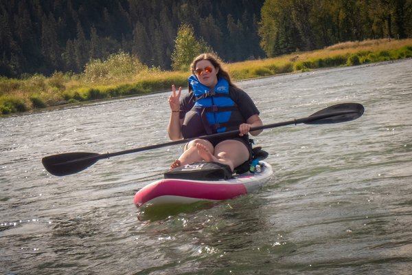 Peace sign, McKinnon Flats to Johnson's Island, Bow River Float, 2024-09-15