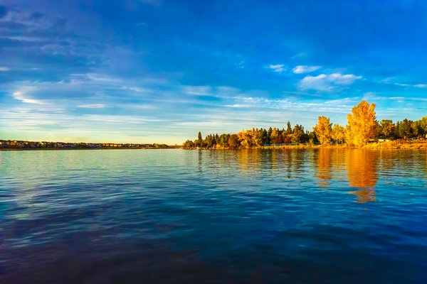 Blue and gold, Chestermere Lake, Chestermere, AB, 2024-09-24