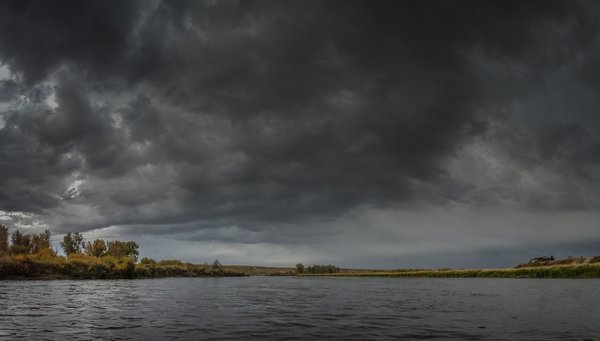 Dark Skies, Johnson's Island, Bow River Float, Alberta, 2024-09-29